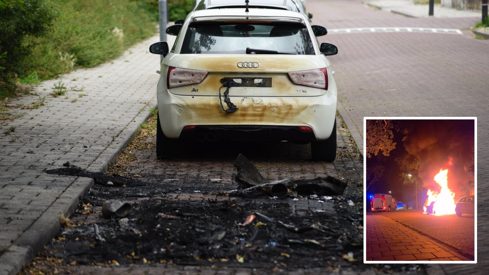 Twee auto's beschadigd door brand, politie sluit brandstichting niet uit