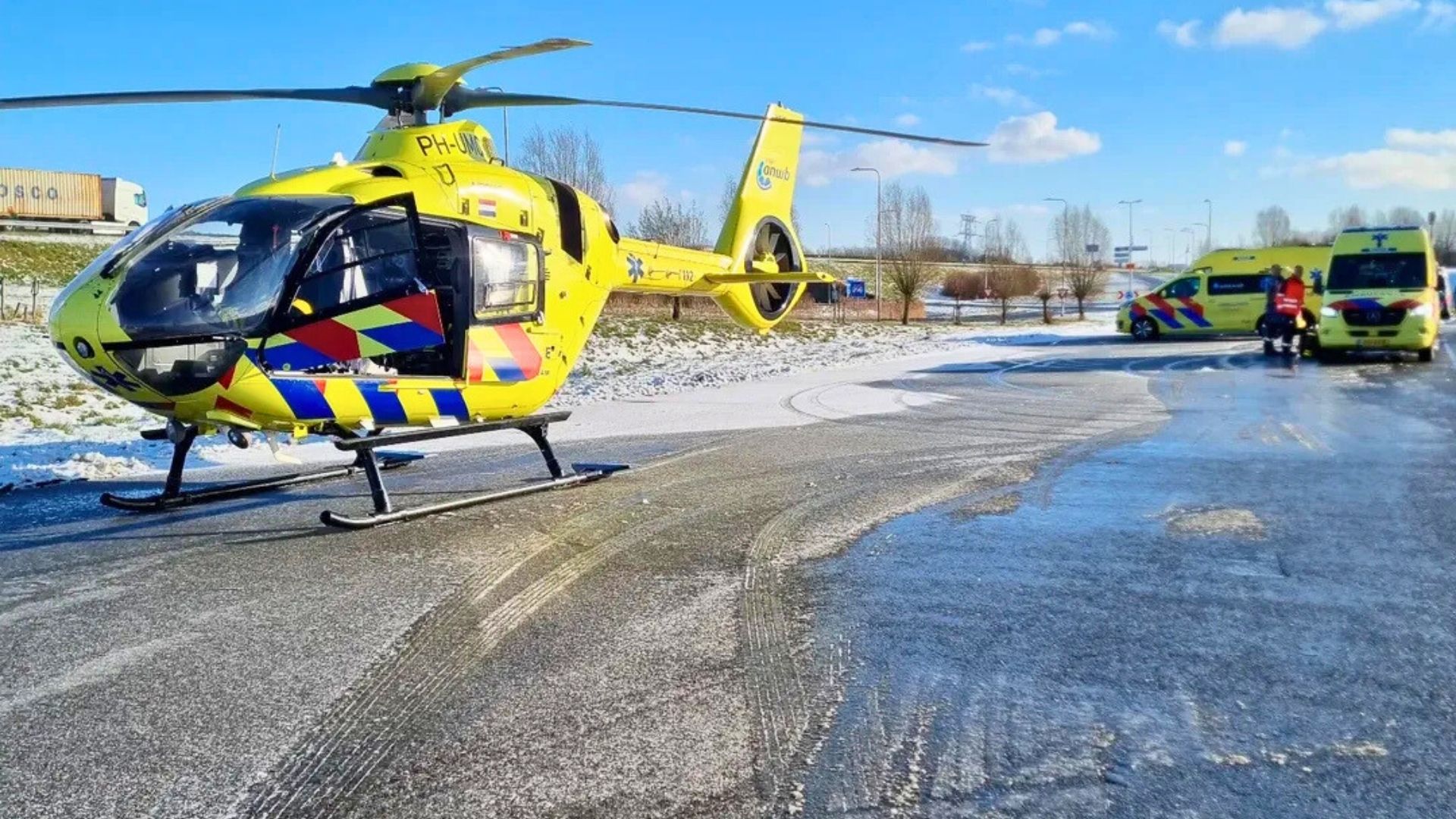 Traumahelikopter ingezet vanwege medische noodsituatie in Oost-Souburg