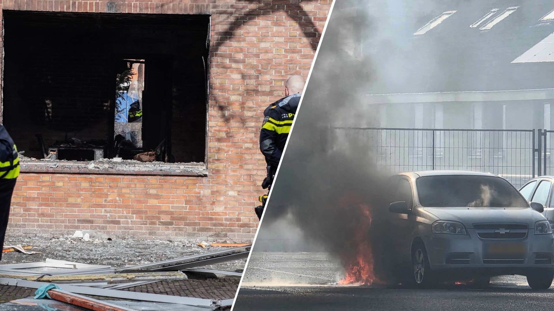 Politie onderzoekt mogelijk verband tussen autobrand Koningsweg en woningbrand Nieuwstraat